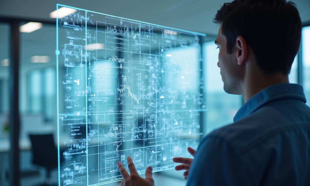 Concepto futurista de Business Intelligence
